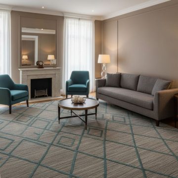 Refined grid pattern Handloom Crafted 100% PET strong and sustainable Easy  Maintenance perfect for modern interiors